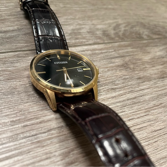 Citizen Quartz watch Brown Leather/Gold - Picture 3 of 4